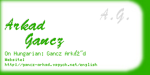 arkad gancz business card